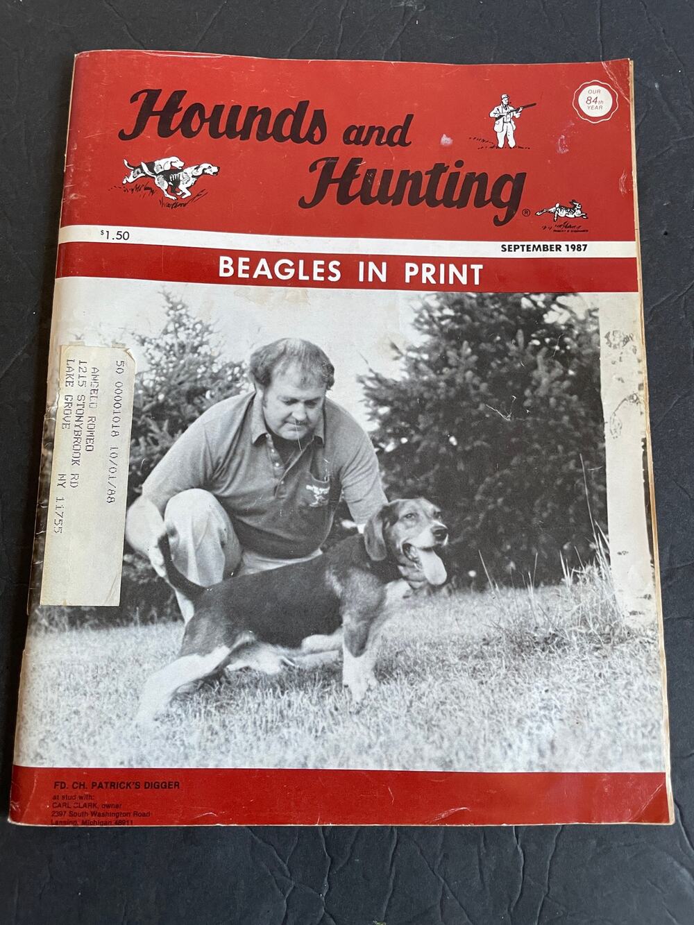 Vintage September 1987 Hounds & Hunting – Beagles in Print Vol. 84 Magazine